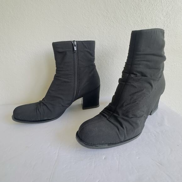 PRADA Nylon Ankle Boots Black Block Heel Womens Size 39/US 9.5 – Made in Italy - Picture 7 of 14